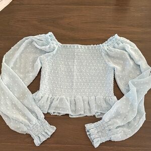 Aqua Girls' Smocked Blouse